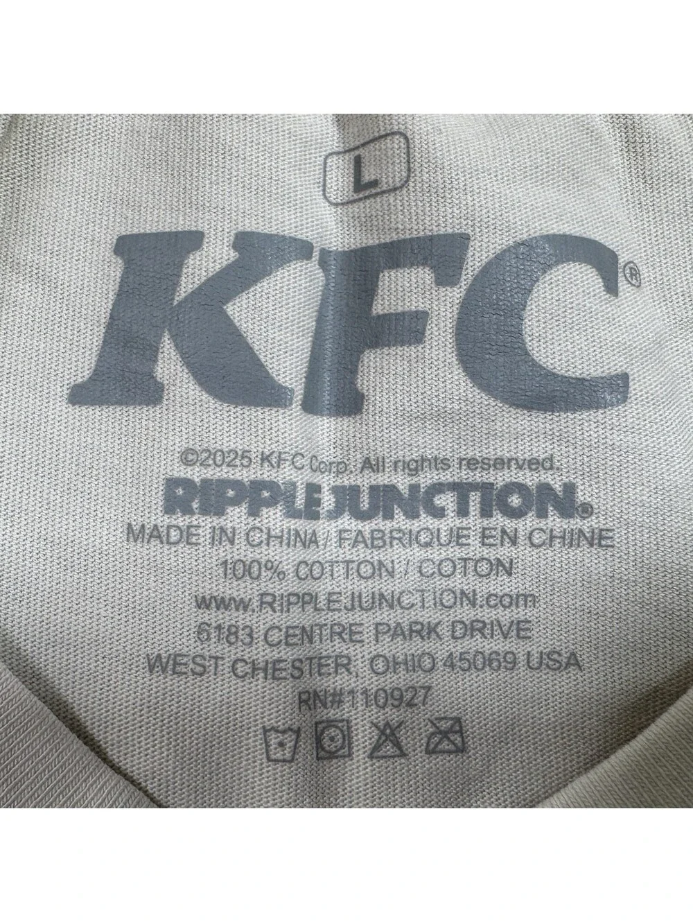 Kentucky Fried Chicken KFC Short Sleeve Graphic T-Shirt Men's L NWT